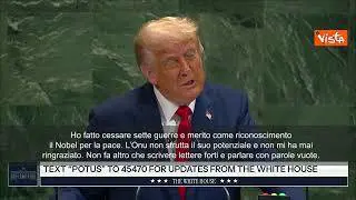 Trump: "Ho fatto cessare sette guerre, merito il Nobel per la pace"