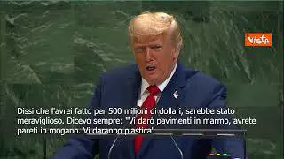 Trump: Avrei ristrutturato l'Onu con marmi e pareti in mogano, ma rifiutarono