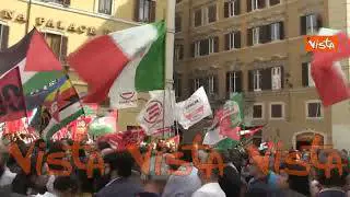 Global Sumud Flotilla, presidio di protesta contro gli attacchi a piazza Montecitorio