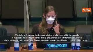 Violet Affleck all'Onu chiede di reintrodurre obbligo mascherine: Aria filtrata diritto umano