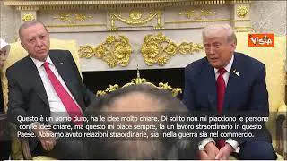 Trump: Con Erdogan rapporto straordinario sia nel commercio che nella guerra