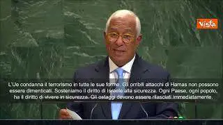 Medio Oriente, Antonio Costa (Ue) all'Onu: Soluzione negoziata a due Stati unica via per la pace