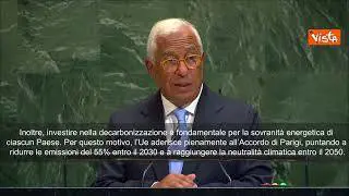 Antonio Costa (Ue) all'Onu: Il cambiamento climatico non è una fake news