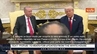 Trump a fianco di Erdogan alla Casa Bianca: Nessuno ne sa più di lui di elezioni truccate