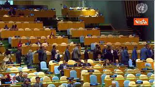 Netanyahu interviene all'Assemblea Generale Onu, alcune delegazioni lasciano l'Aula