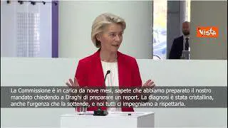 Von der Leyen: Draghi ha fornito diagnosi cristallina su Ue