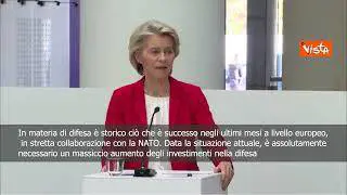 Von der Leyen: Storico quanto fatto da Ue in materia di difesa, aumentare investimenti