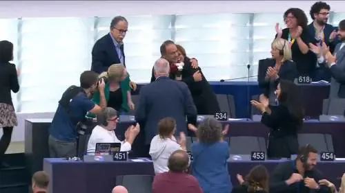 La reazione di Ilaria Salis all'annuncio del voto sull'immunità