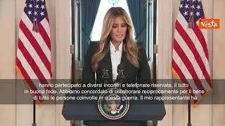 Melania Trump: Putin ha risposto a mia lettera, aperto canale ricongiungimento bambini ucraini