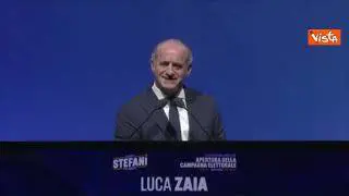 Regionali Veneto, applausi per Zaia e cori "Luca, Luca" ad apertura campagna per Stefani Presidente