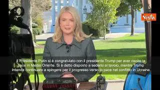 Portavoce Casa Bianca: Colloquio buono e produttivo tra Trump e Putin, incontro in vista
