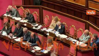 Meloni tona in Aula al Senato dopo aver consegnato il discorso a Montecitorio