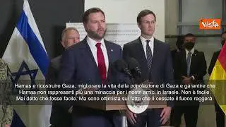 Jd Vance in Israele: Hamas deve rispettare accordo, se non lo fa succederanno cose molto brutte