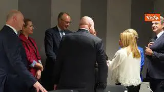 Meloni arriva al consiglio Ue di Bruxelles