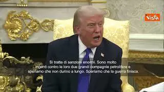 Trump: Era momento giusto per nuove sanzioni contro Mosca. Spero durino poco
