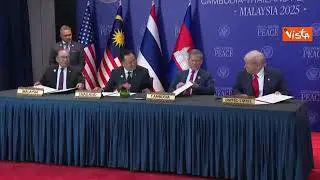 Trump assiste alla firma degli accordi di pace tra Thailandia e Cambogia a Kuala Lumpur