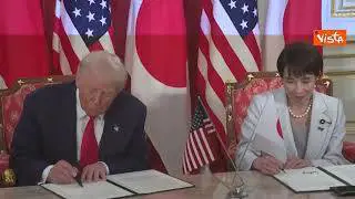 Trump e premier giapponese Sanae Takaichi firmano accordi su terre rare