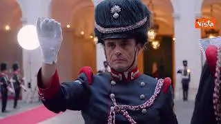 Meloni riceve il Presidente della Repubblica del Gabon. Gli onori militari a Palazzo Chigi