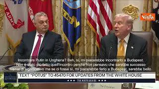 Trump: Per un vertice con Putin sceglierei Budapest