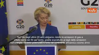 Von der Leyen al G20: Siamo contro le emissioni, non contro le fonti fossili
