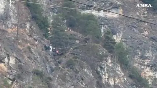 Elicottero caduto in Valtellina: il video