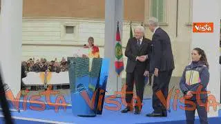 Milano Cortina 2026, il Presidente Mattarella e Giovanni Malagò accendono il braciere olimpico