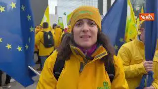I giovani di Coldiretti tra i manifestanti a Bruxelles per protestare contro Pac e Mercosur