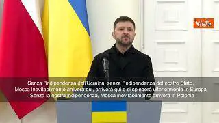 Zelensky: Se Ucraina sconfitta, Russia inevitabilmente arriverà in Polonia