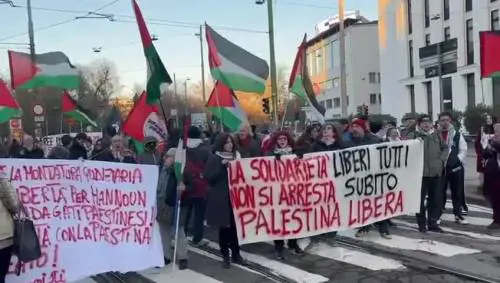 Pro pal già in piazza per chiedere la liberazione di Hannoun