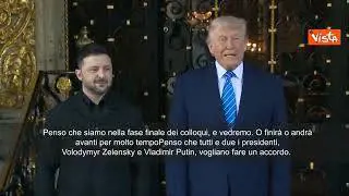 Trump riceve Zelensky a Mar-a-Lago: Penso che siamo nelle fasi finali dei colloqui