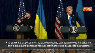Trump: "Putin vuole che l'Ucraina abbia successo" e Zelensky sorride