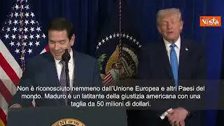 Rubio: Maduro non è Presidente legittimo del Venezuela. Un latitante