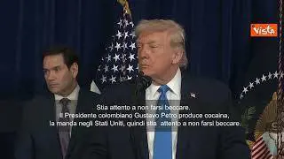 Trump: Presidente Colombia Gustavo Petro stia attento a non farsi beccare