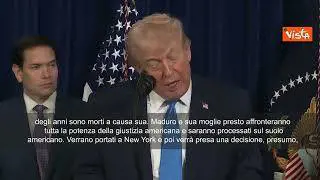 Trump: Prove schiaccianti contro Maduro, affronterà giustizia Usa