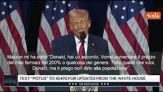 Trump imita Macron sui dazi: "Ti prego Donald, non dirlo alla popolazione" l
