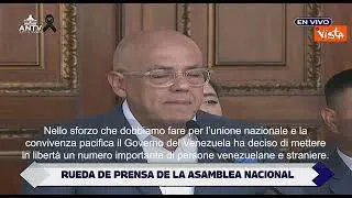 Rodriguez (Assemblea Venezuela): "Scarceriamo persone straniere". Italia spera ci sia Trentini