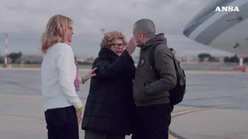 Trentini e Burlò in Italia: il momento dell'arrivo a Ciampino