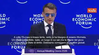 Macron a Davos: L'Europa è lenta, ma preferiamo il rispetto ai bulli