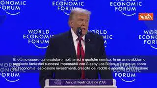 Trump a Davos: Saluto molti amici e qualche nemico, in 12 mesi successi fantastici