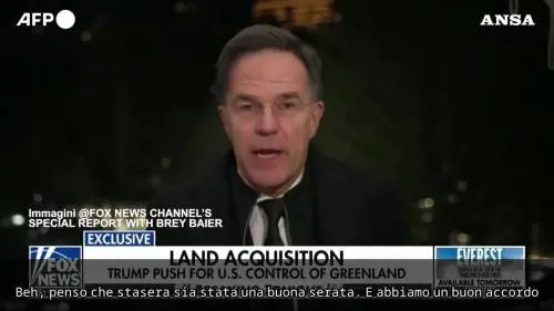 Rutte: "Con Trump incontro positivo ma sulla Groenlandia c'è molto da fare"