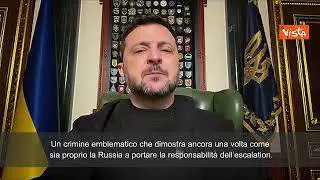Zelensky: "Attacco russo sul bus dei minatori è crimine emblematico, il male va fermato"