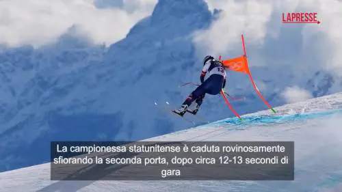 La terribile caduta di Lindsey Vonn nella libera femminile