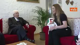Milano Cortina, il Presidente Mattarella incontra la sciatrice Sofia Goggia