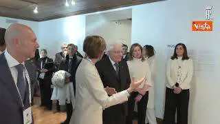 Milano Cartina, il Presidente Mattarella visita la Galleria d'Arte di Casa Italia a Cortina