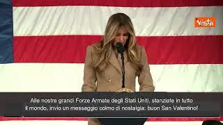 Gli auguri di Melania Trump alle forze armate Usa: "Buon San Valentino"