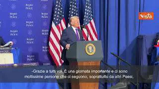 Trump apre Board of Peace: "Pace, parola semplice, ma difficile da mettere in pratica"