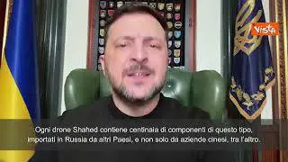 Zelensky: "Missili russi hanno componenti che arrivano anche da America ed Europa"