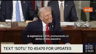 Trump al discorso sullo stato dell'Unione: Melania è una star del cinema