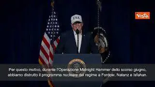 Trump: "Il regime di Teheran non potrà mai avere un'arma nucleare"