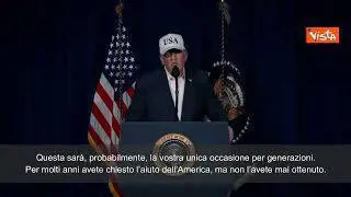 Attacco Iran, Trump: "L'ora della libertà degli iraniani sta per arrivare"